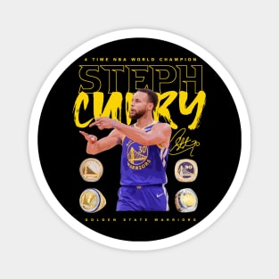 Steph Curry 4 Rings Magnet